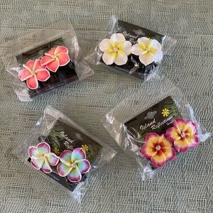 Plumeria Hair Clips